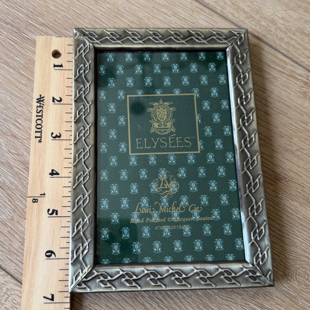 Louis Michel Cie Elysees 4x6 Picture Frame Silver Hand Polished Lacquer Coated